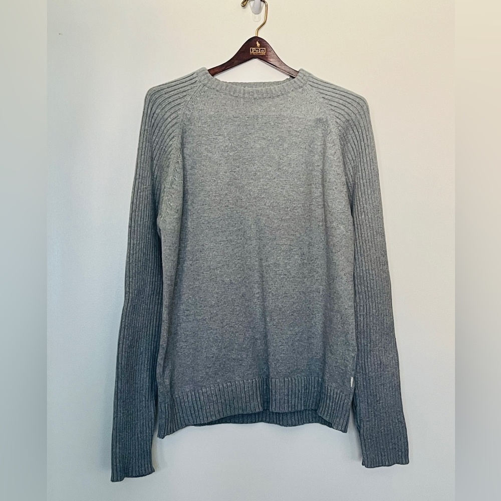 Timberland Stratham Issue Men’s Gray Ribbed Sleeve‎ Pullover Crewneck Sweater L